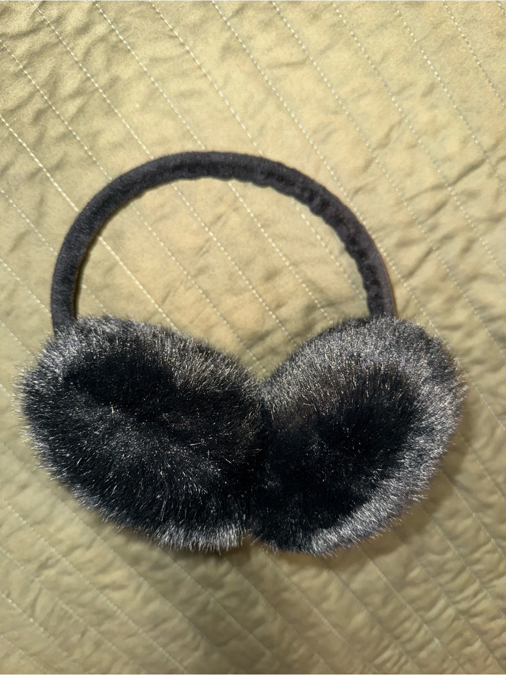 Black Faux Fur Earmuffs - Women's Winter Ear Warmers